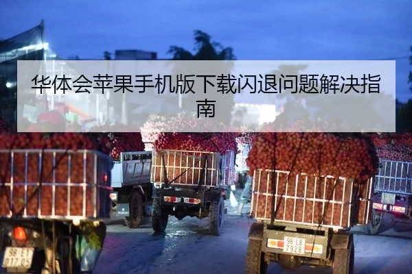 华体会苹果手机版下载闪退问题解决指南